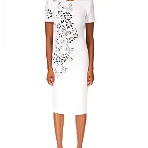 NWT Badgley Mischka Laser-Cut Neoprene Dress